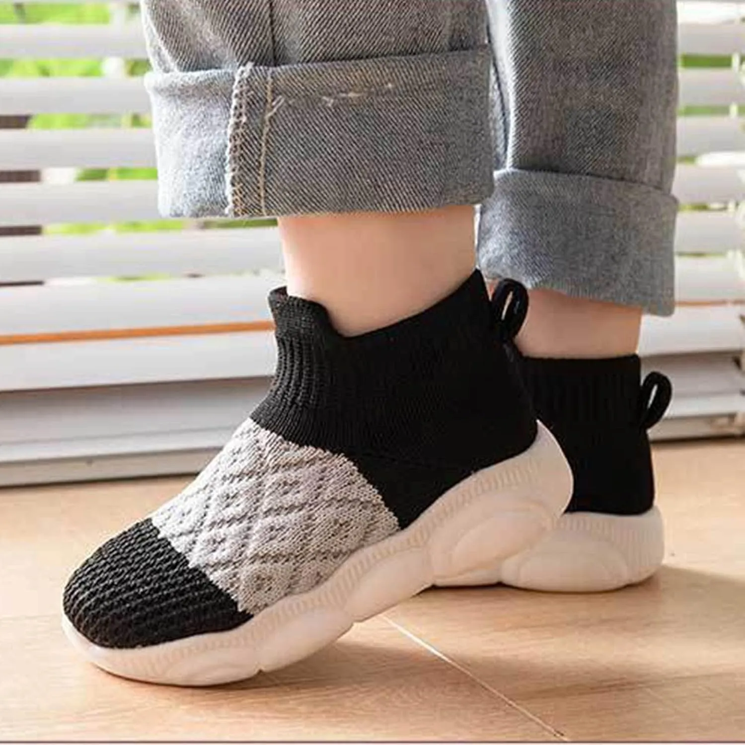 Children Shoes Fashion Thick Breathable Sneakers Baby Toddler Shoes Mesh Children Solid Color Girls Slip on Shoes Size 2