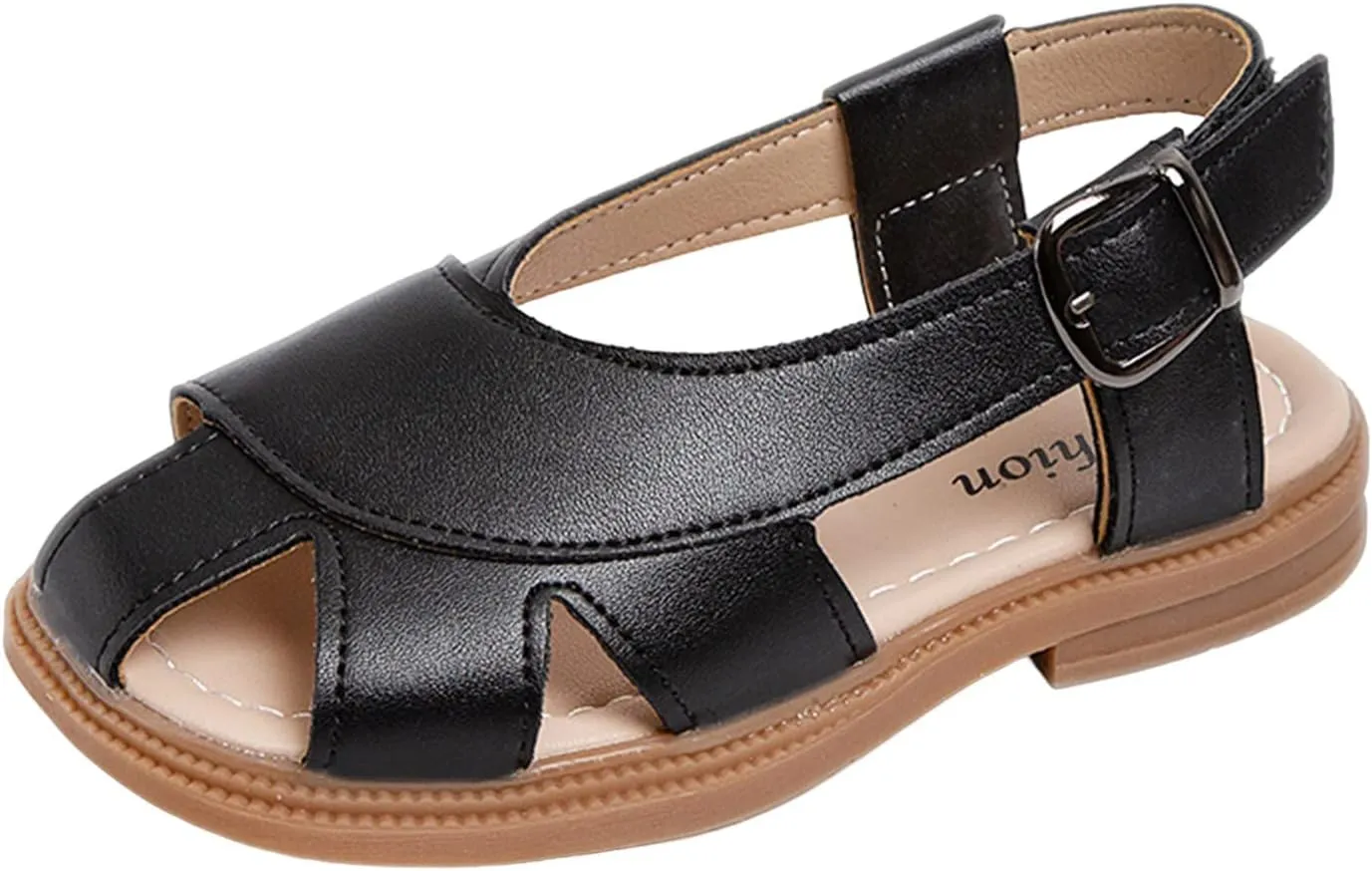 Children Shoes Flat Sandals Hollow Beach Shoes Fashion Soft Sole Girls Boys Casual Sandals Sandals for Baby Girls (Black, 10 Toddler)
