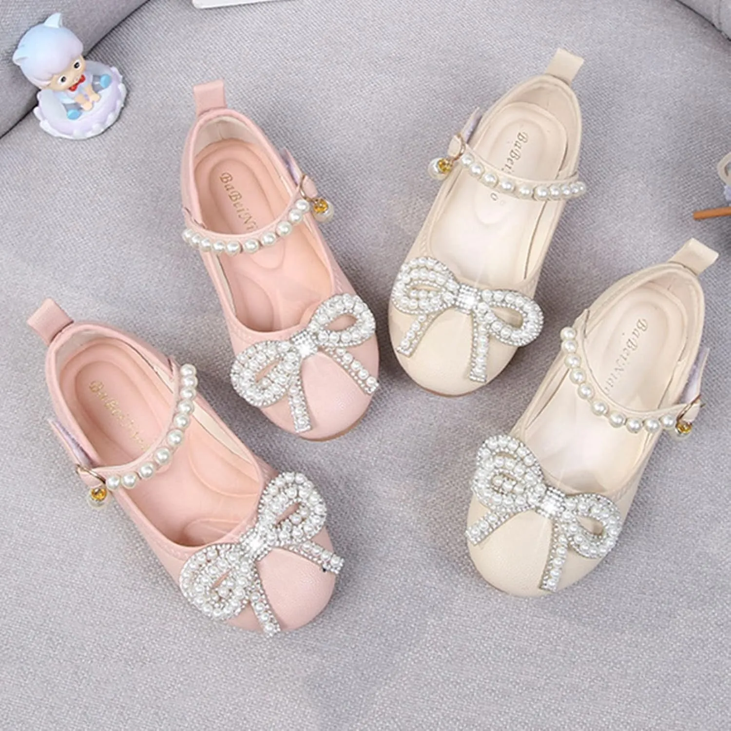 Children Small Leather Shoes Single Shoes Baby Small Leather Shoes Soft Sole Buckle Princess Toddler Name Brand Shoes