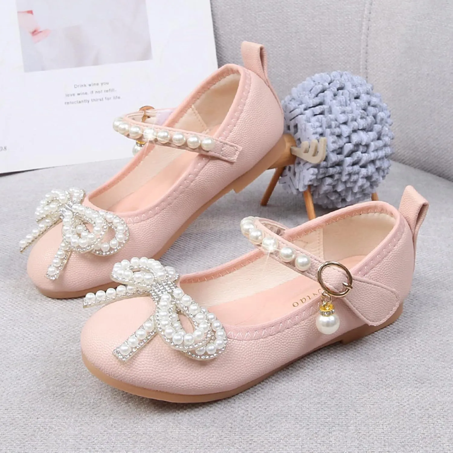Children Small Leather Shoes Single Shoes Baby Small Leather Shoes Soft Sole Buckle Princess Toddler Name Brand Shoes