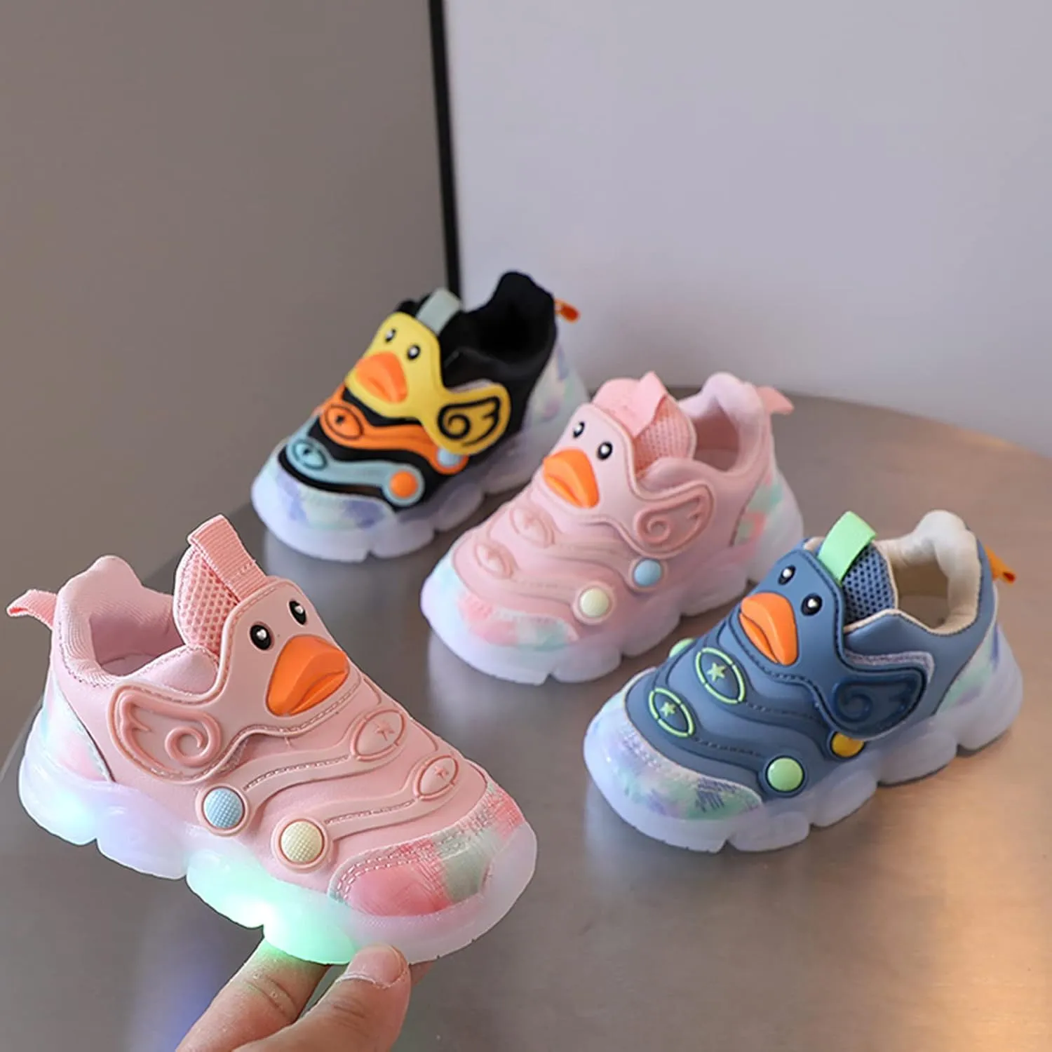 Children Sports Shoes Light Shoes Small White Shoes Light Board Shoes Non Slip Soft Bottom Toddler Shoes Girls Size 13