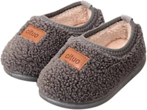 Childrens Girl Cotton Shoes Solid Color Fashion Soft Sole Winter Warm Indoor Non Slip Cotton Shoe Kid