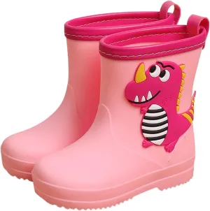 Classic Children Rainboots PVC Rubber Children Water Shoes Rain Boots Kids Baby Cartoon Shoes