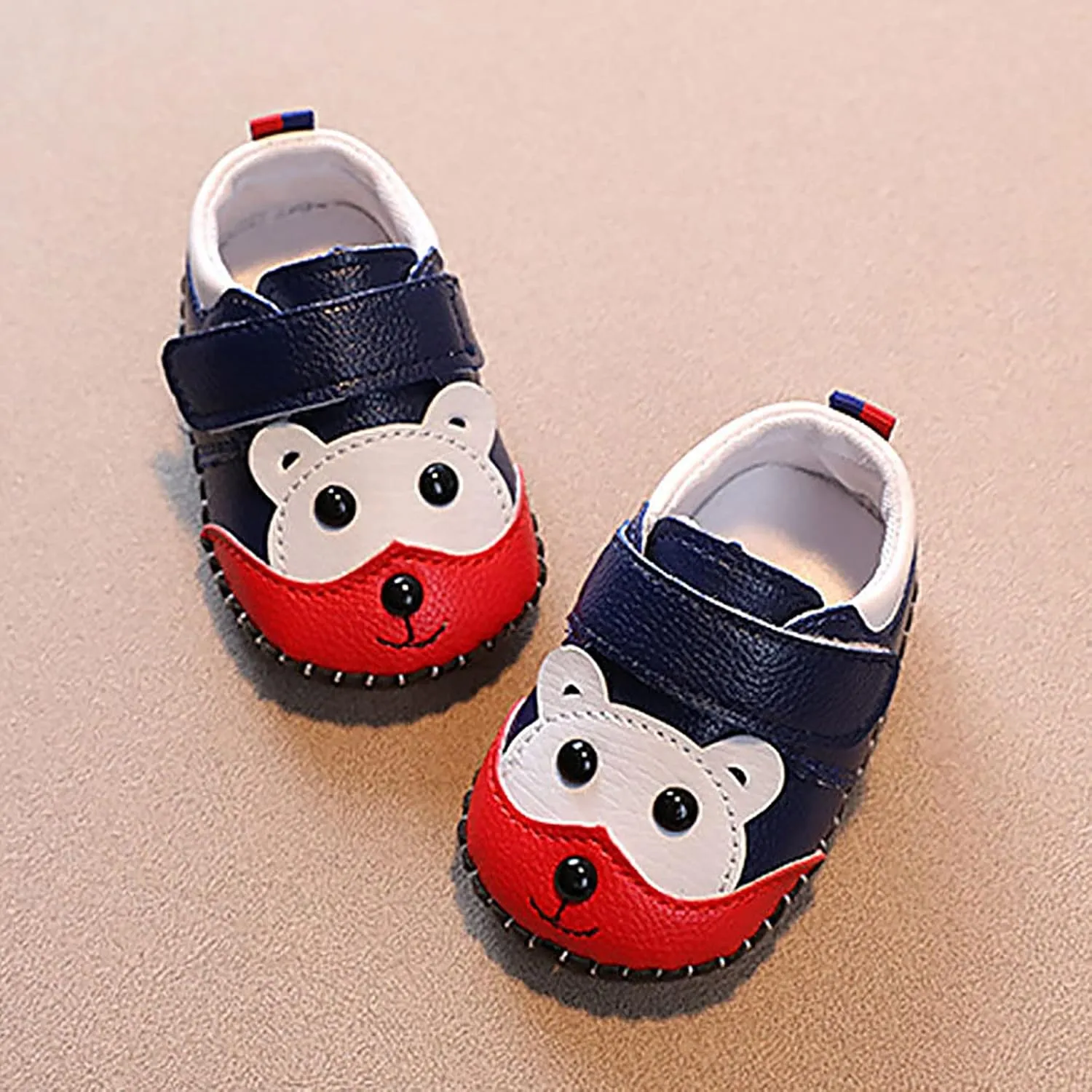 Cute artoon Baby Leather Prewalker Shoes Soft Sole occasins Infant Toddler Slip On First Jelly Flip Flops for Kids