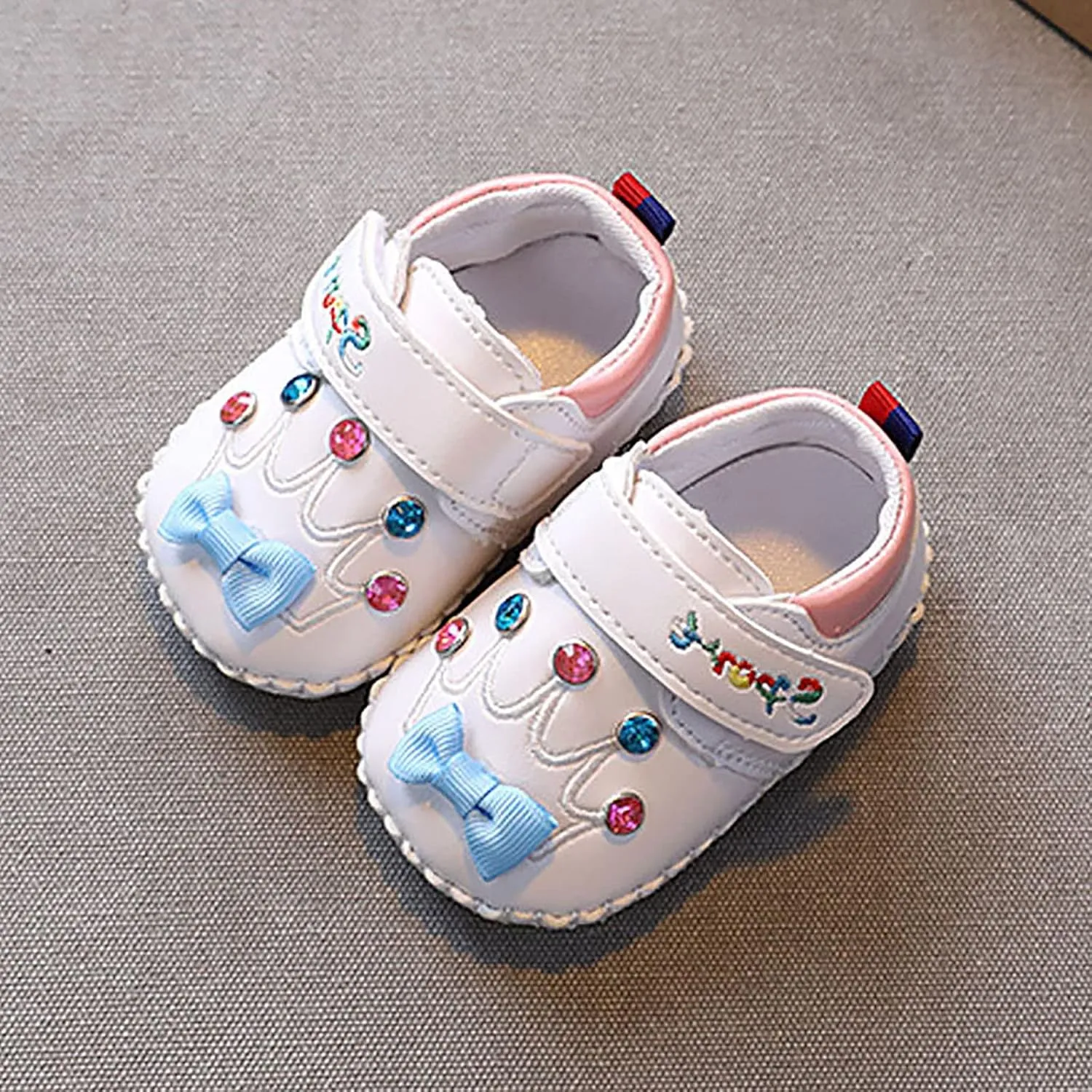 Cute artoon Baby Leather Prewalker Shoes Soft Sole occasins Infant Toddler Slip On First Jelly Flip Flops for Kids