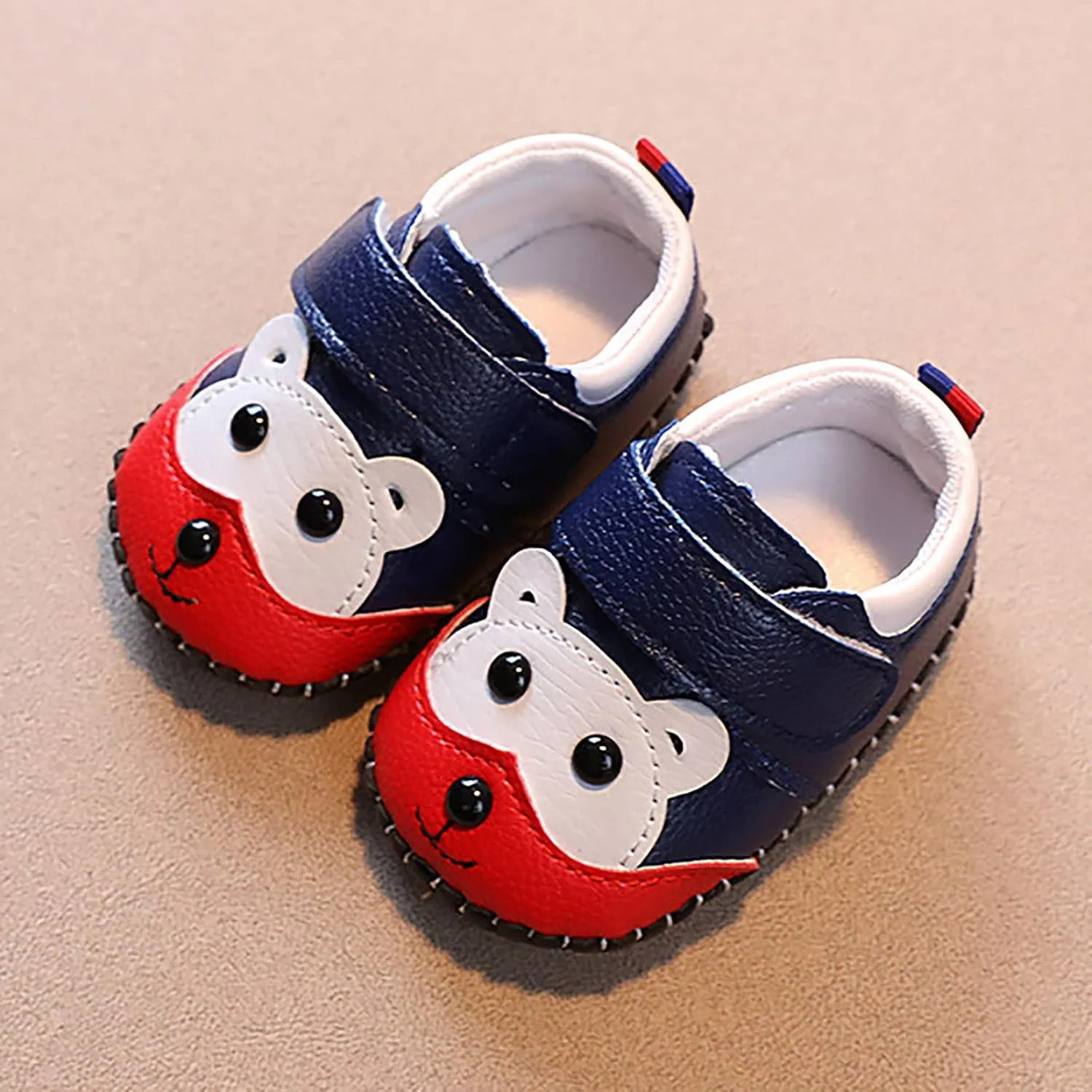 Cute artoon Baby Leather Prewalker Shoes Soft Sole occasins Infant Toddler Slip On First Jelly Flip Flops for Kids