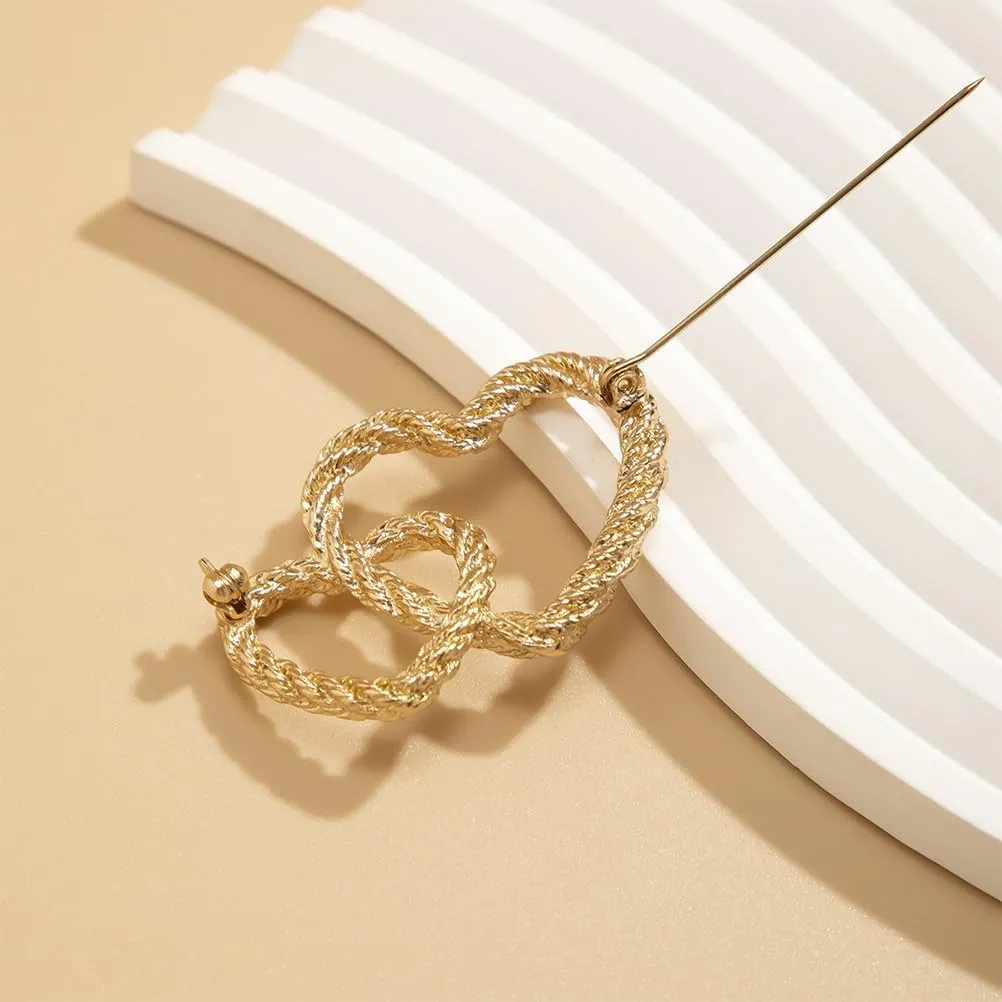 Dainty Gold Heart Bow Brooch Pins for Women, Chunky Silver Hollow Love Brooches Lapel Pin Badge Tie Brooch Valentine Jewelry Gift Costume Accessories