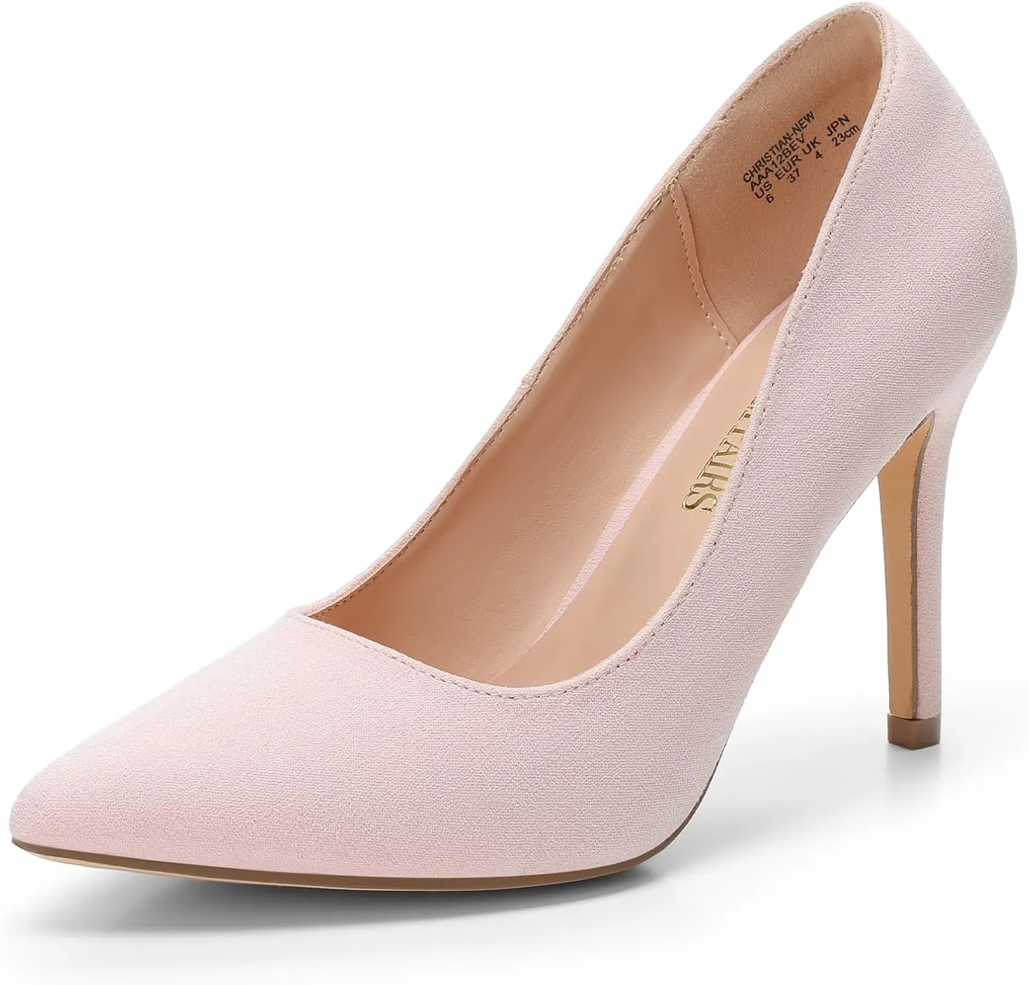 DREAM PAIRS Women's Closed Toe High Heels Dress Pointed Toe Wedding Pump Shoes