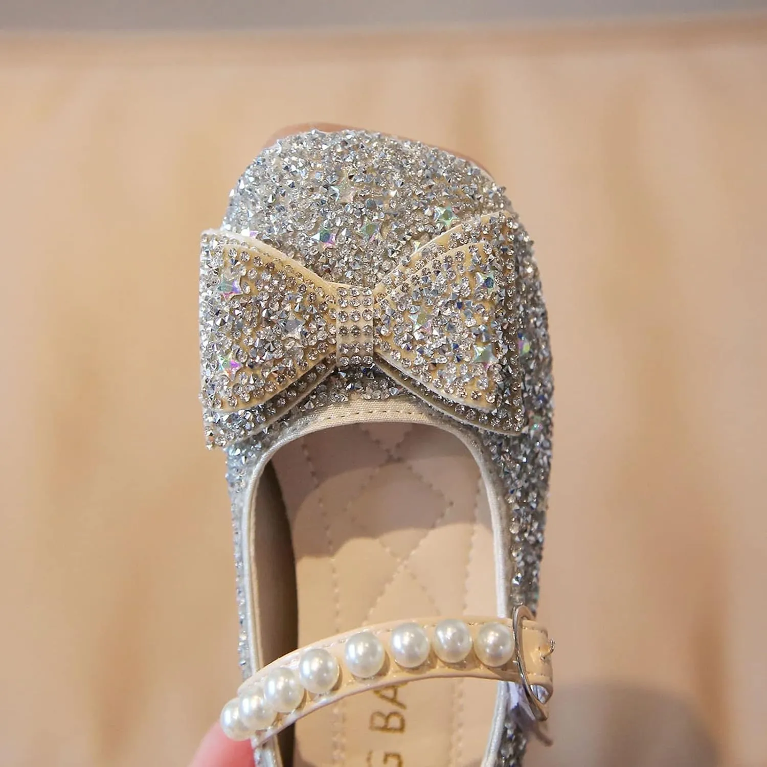 Dress Shoes for Girls,1-11 Years Fashion Girls Casual Shoes Rhinestone Sequin Bow Buckle Dance Shoes Toddler Shoes