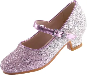 EIGHT KM Toddler Shoes - High Heels Kid Shoes - Multi Sizes & Colors for Ages 3-13 Years - Mary Jane Shoes for Girls Wide Fit Little Girl Dress Shoes - Party Wedding Shoes - Princess Baby Girl Shoes