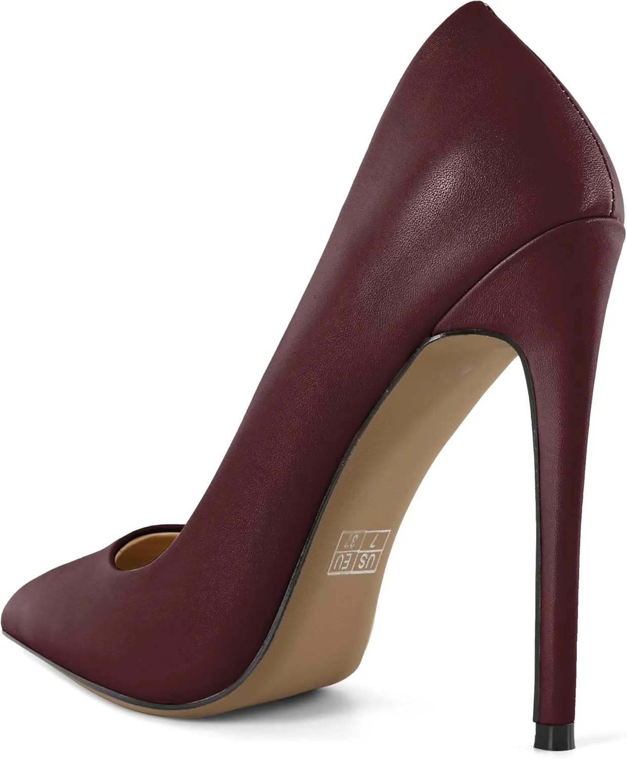 Eldof Women's Stilettos High Heels Slip On Pointed Closed Toe Classic Wedding Party Dressy Pumps 4.7 Inches