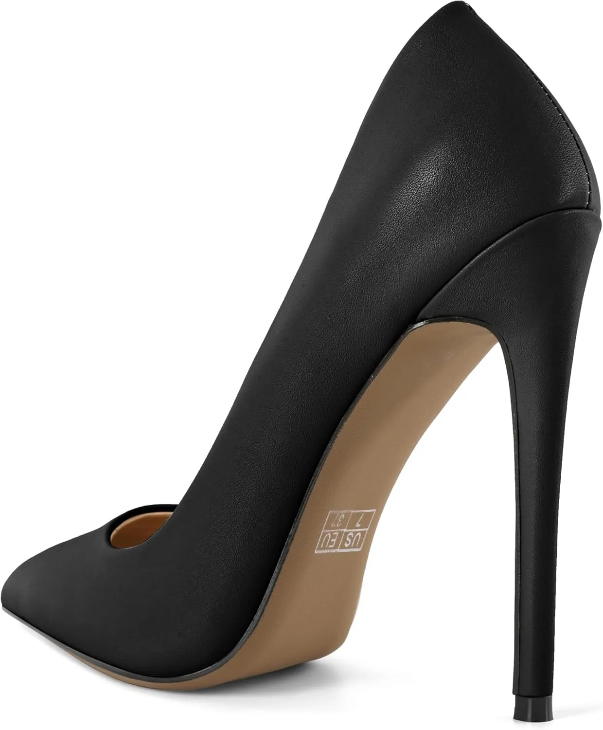 Eldof Women's Stilettos High Heels Slip On Pointed Closed Toe Classic Wedding Party Dressy Pumps 4.7 Inches