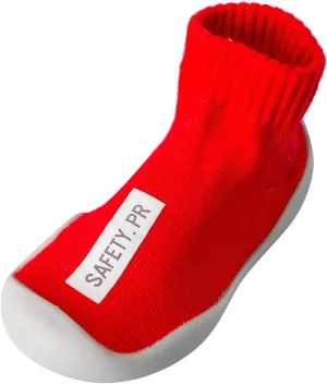 EnJoCho 1 to 5 Years Baby Boy Girl Cartoon Warm Floor Socks Rubber Sole Shoes Anti-Slip Soft Sole First (Red#y1, 1-2 Years)