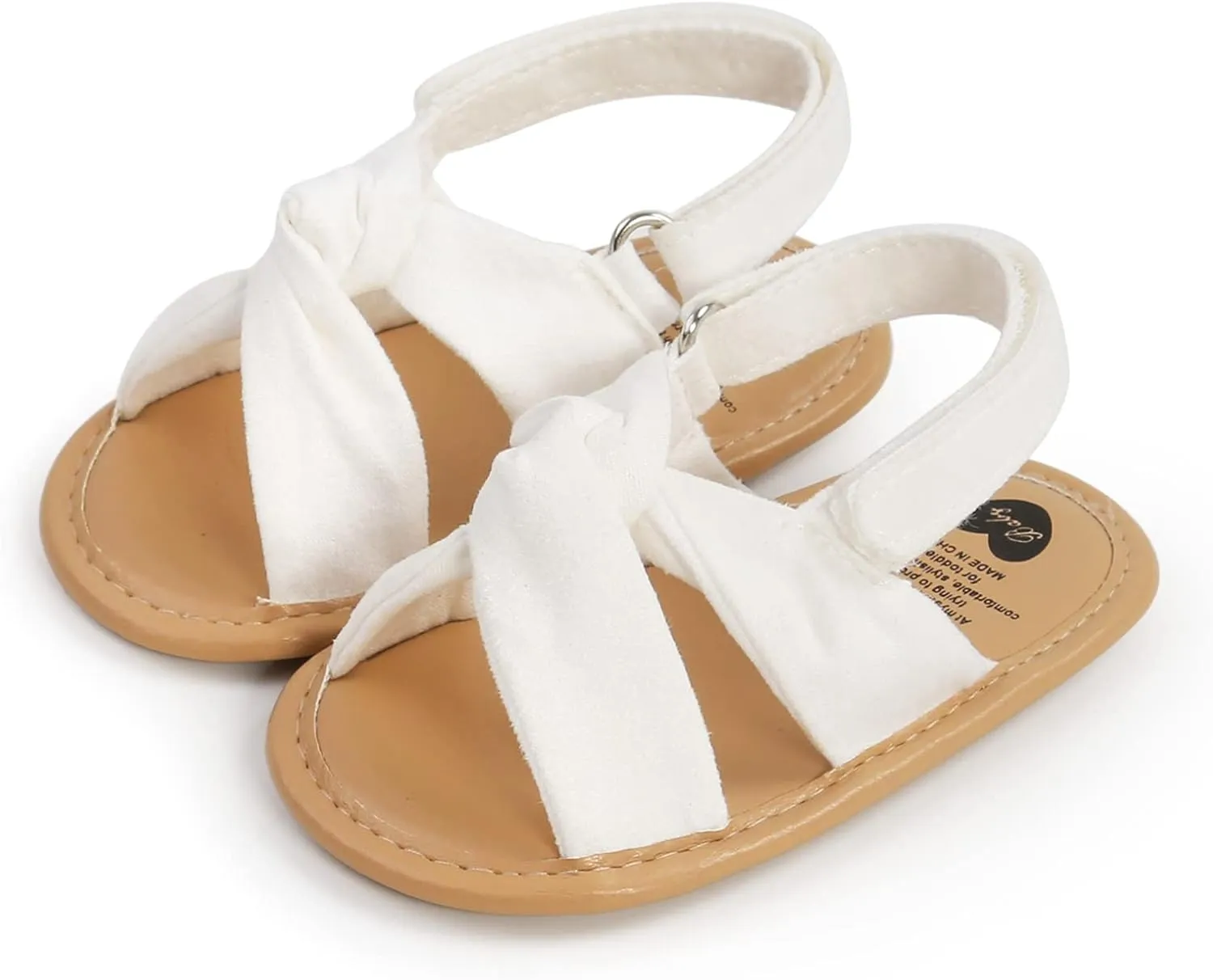 EnJoCho Baby Girls 0-18M Sandals Summer Shoes Soft Sole Outdoor First Walk Toddler Girls Shoes Flats for Party Wedding