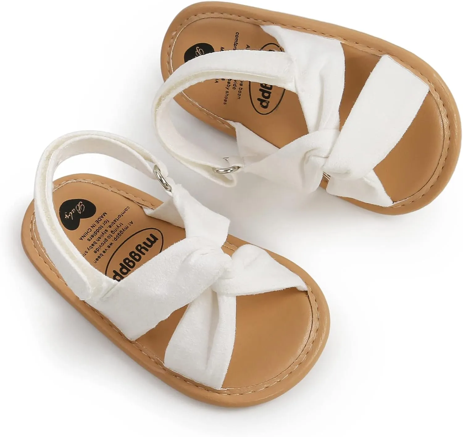 EnJoCho Baby Girls 0-18M Sandals Summer Shoes Soft Sole Outdoor First Walk Toddler Girls Shoes Flats for Party Wedding