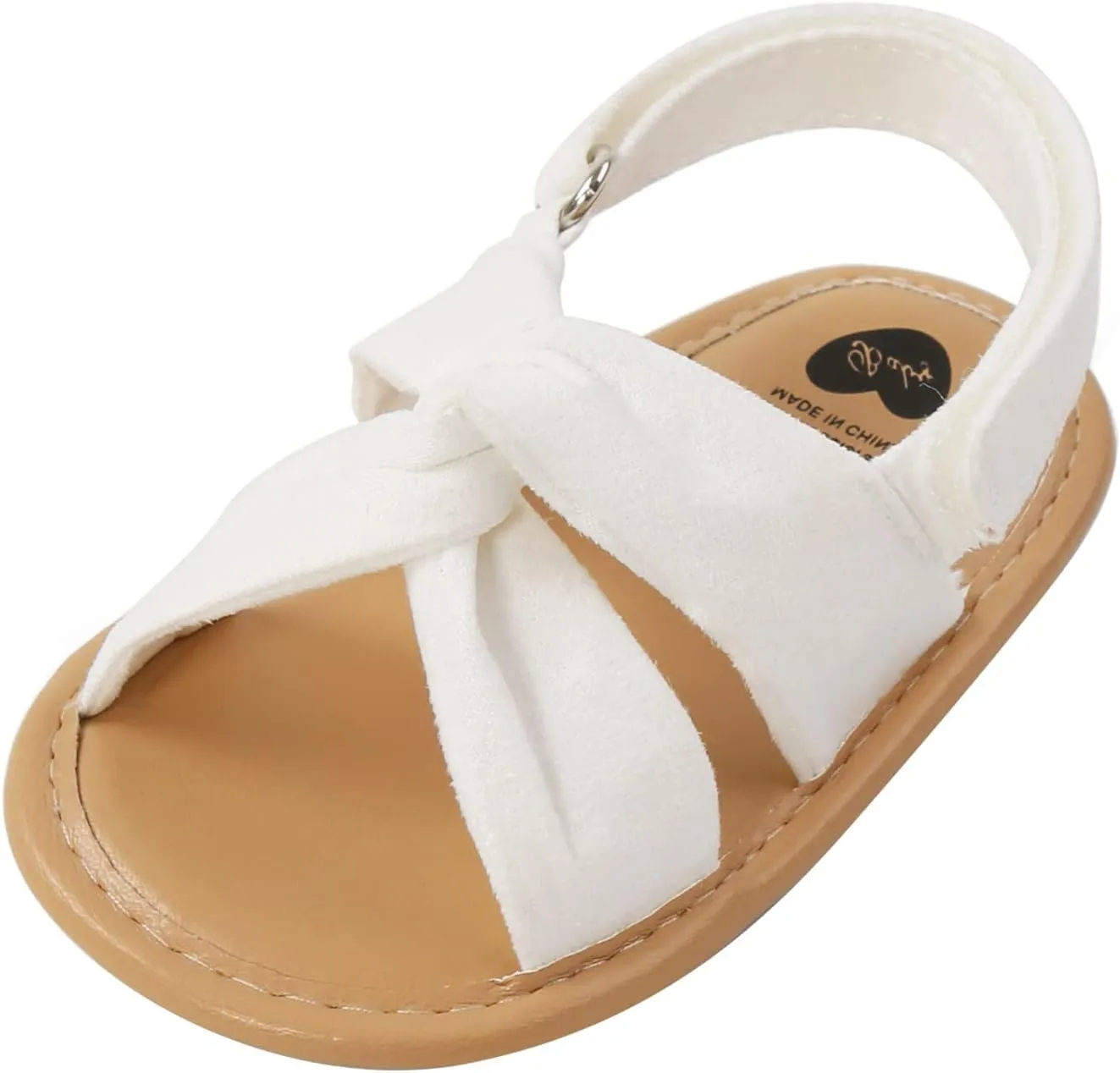 EnJoCho Baby Girls 0-18M Sandals Summer Shoes Soft Sole Outdoor First Walk Toddler Girls Shoes Flats for Party Wedding