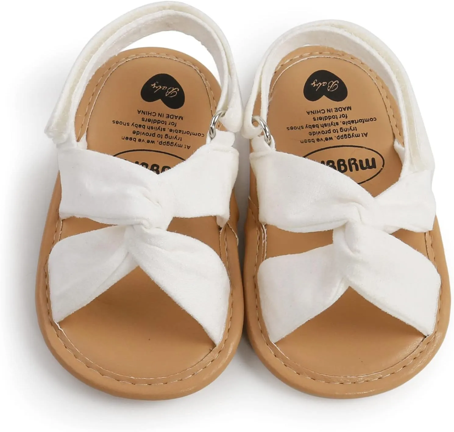 EnJoCho Baby Girls 0-18M Sandals Summer Shoes Soft Sole Outdoor First Walk Toddler Girls Shoes Flats for Party Wedding