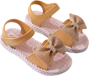 EnJoCho Baby Sandals,Newborn Baby Girls Boys Roman Shoes Sandals First Walkers Soft Sole Shoes for 0-18Months Toddler (Yellow #22TY, 5-5.5 Years)