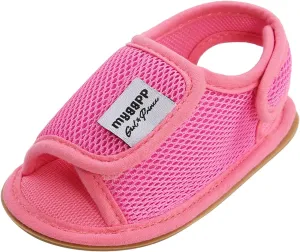 EnJoCho Baby Shoes,Baby Girls Boys Mesh Shoes Sandals Soft Non-Slip Rubber Sole Flat Walking Shoes for 0-18Months (Hot Pink-03#, 12-12M)