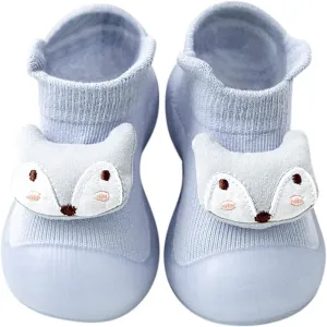 EnJoCho Kids Flats Sandals Toddler Kids Baby Boys Girls Shoes Cute Cartoon Animals Soft Soles First Walkers Antislip Shoes (Blue, 18-24 Months)