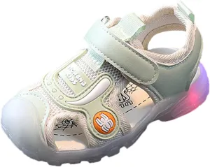 Fashion Light On LED Baby Shoes Casual Children Shoes Girls Sandals Soft Sole Kids Beach Shoes Girl Sandal