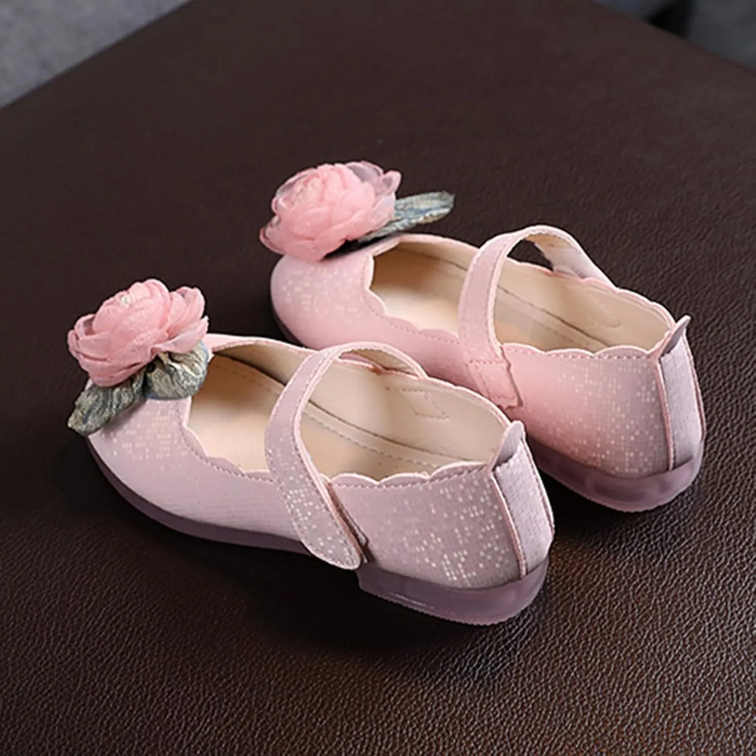 Flip Flops Girl Little/big Kids Girls' Casual Flare Print Closed Toe Low Heel Soft Rubber Sole Hook Sandals Shoes
