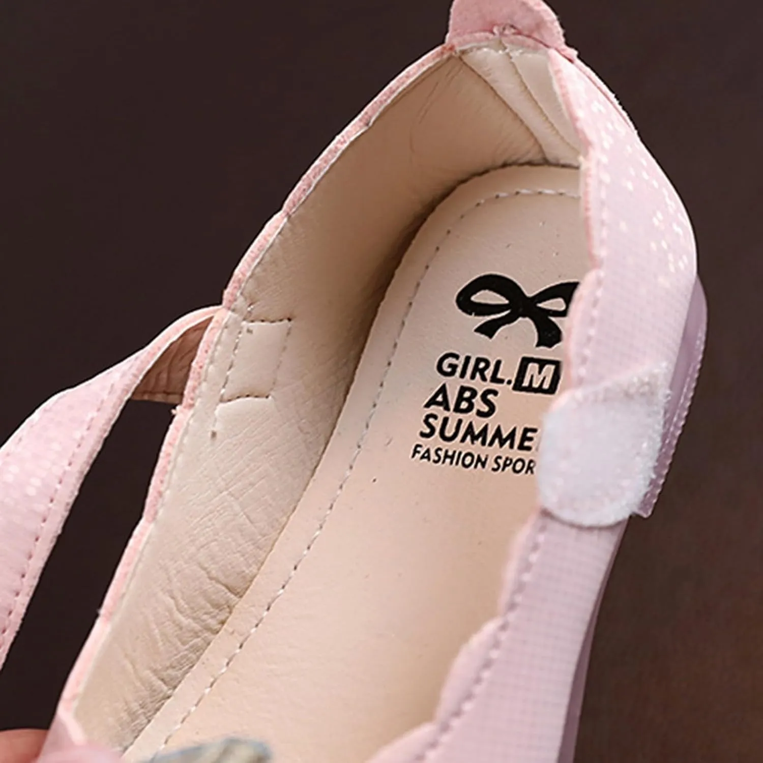 Flip Flops Girl Little/big Kids Girls' Casual Flare Print Closed Toe Low Heel Soft Rubber Sole Hook Sandals Shoes