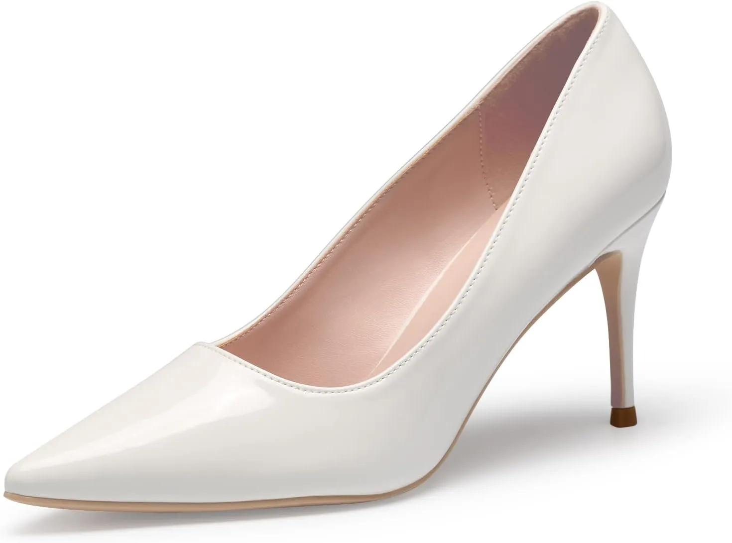 GENSHUO High Heels Pumps for Women Closed Toe 3 Inch Stillettos Heels Dress Shoes