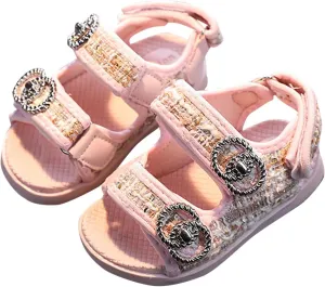 Girl Sandals Cute Flat Strap Sandal Summer Spring Beach Shoes Lightweight Boho Footwear