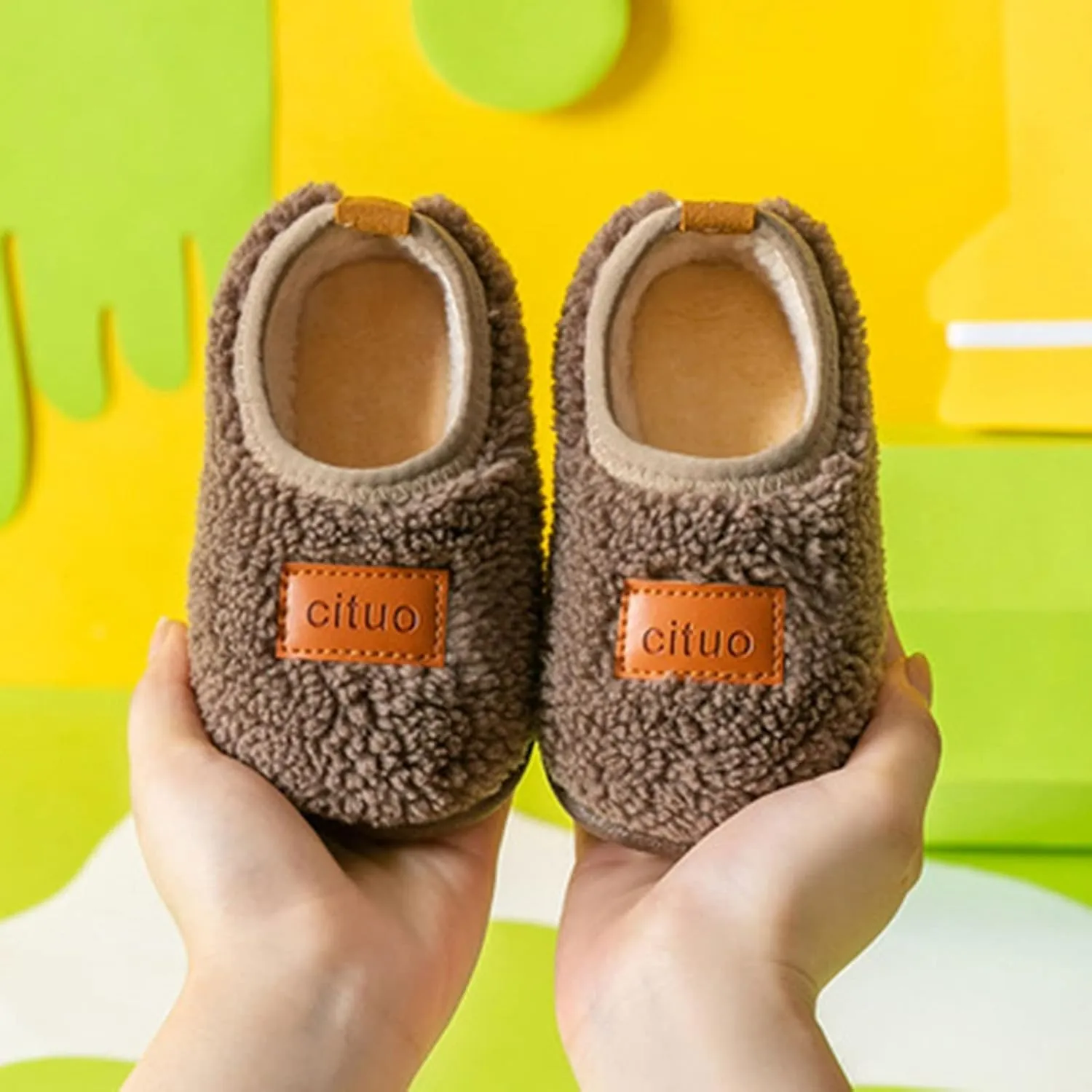 Girl Shoes for Toddlers Childrens Girl Cotton Shoes Solid Color Fashion Soft Sole Winter Hot Chocolate Toddler Shoes