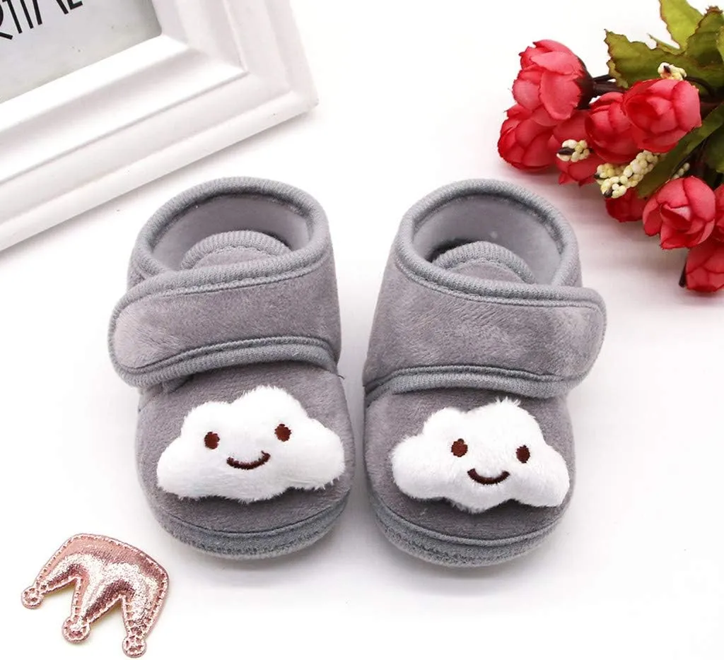 Girls Casual Shoes Stars Girls Soft Sole Infant Boots Baby Shoes Warm Winter Plush Shoes Toddler Casual Shoes