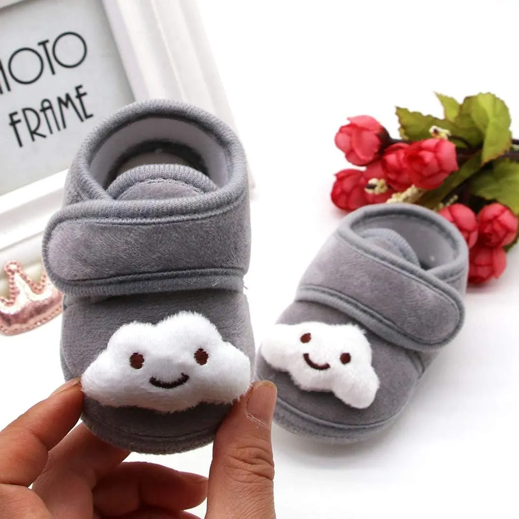 Girls Casual Shoes Stars Girls Soft Sole Infant Boots Baby Shoes Warm Winter Plush Shoes Toddler Casual Shoes