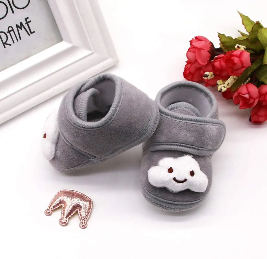 Girls Casual Shoes Stars Girls Soft Sole Infant Boots Baby Shoes Warm Winter Plush Shoes Toddler Casual Shoes