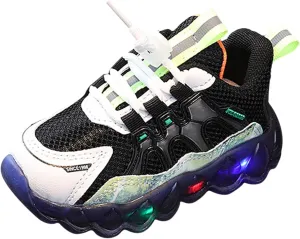 Girls Fashion Light On LED Casual Shoes Children Soft Sole Kids Sport Shoes for Running Girls