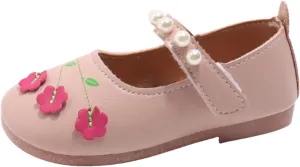 Girls Kids Dress Sandals Flower Sequins Close Toe ow Heel Ankle Shoes Toddler Summer Dance Soft Sole Cute Shoes