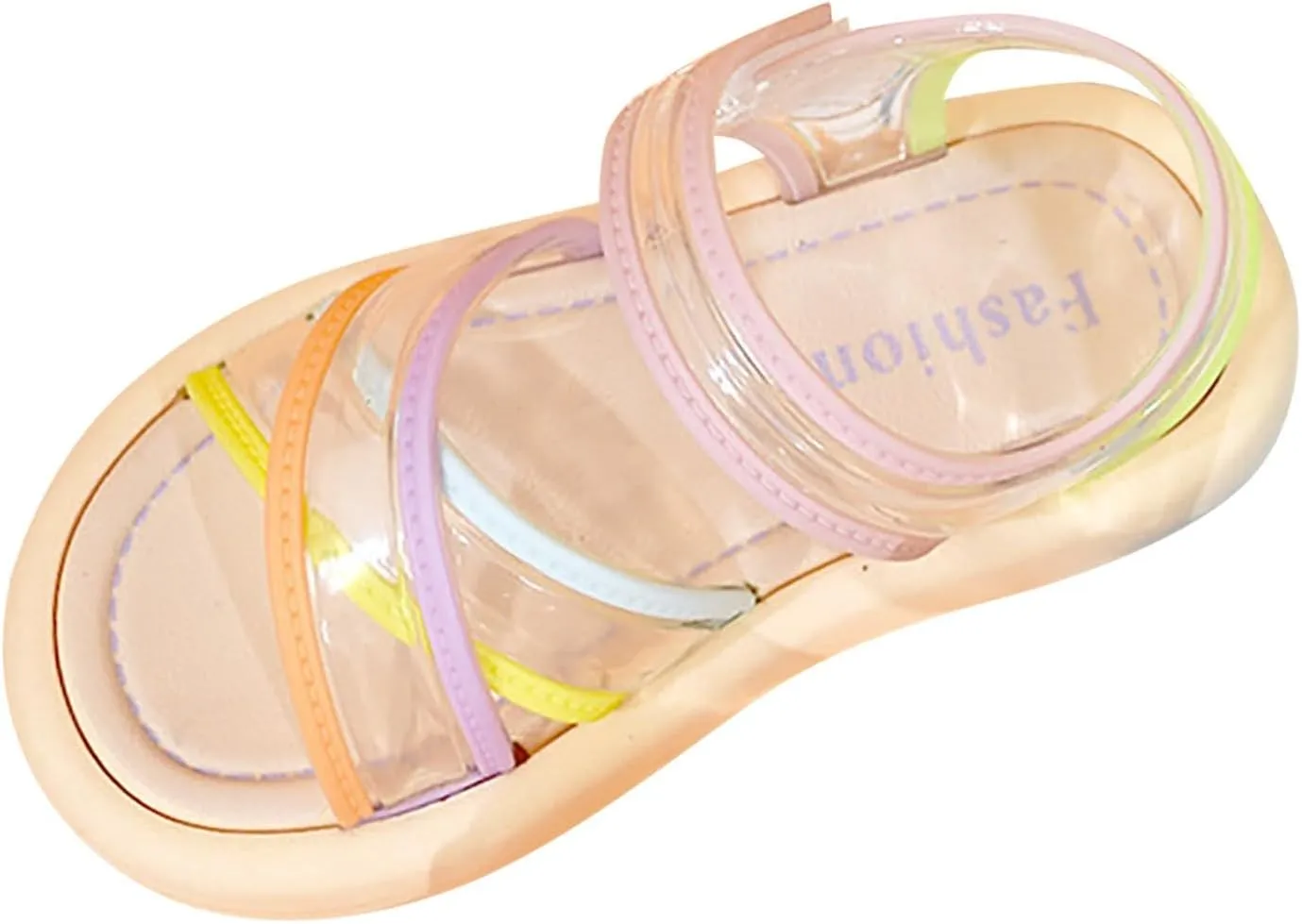 Girls Kids Foam Sole Sandals Jelly X-Strap Soft Outdoor Water Wide Shoes Baby Toddler Infant Summer Casual Non Slip