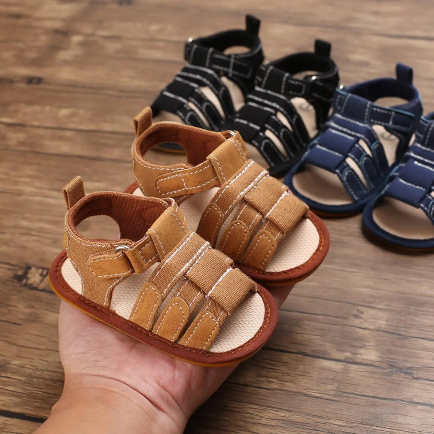 Girls Kids Gldiator Sandals Summer Open Toe Rubber Sole Shoes Baby Toddler Cotton Soft Light Flat Shoes Casual Bottom