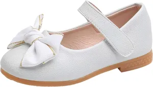 Girls Mary Jane Toddler Flower Girl Dress Shoes Little Girl Ballet Uniform Flat Bow Strap for Wedding Part School
