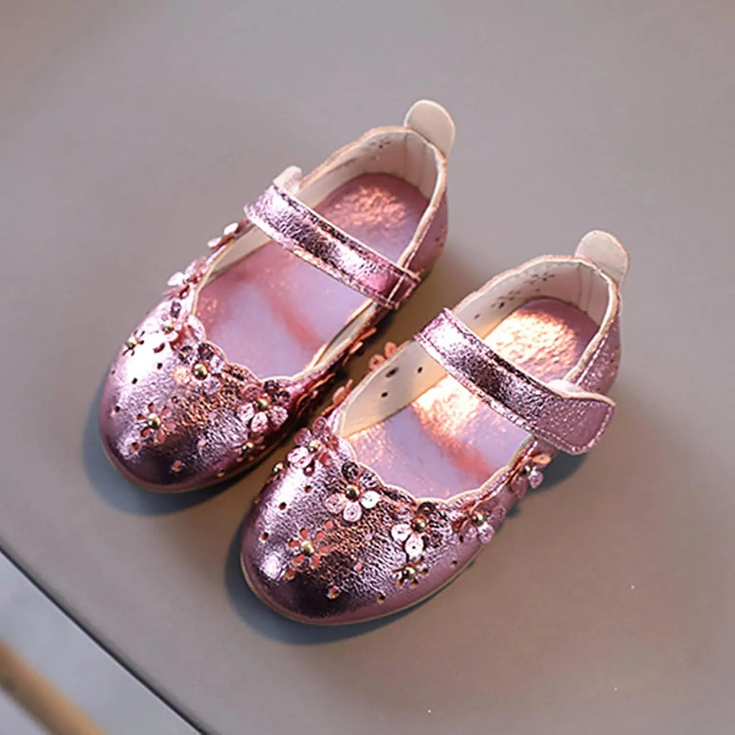 Girls Sandal Shoes Flower Shoes Hollow Flower Shoes Sandals Soft Sole Princess Size 4 Infant Girl (Pink, 15 Months)