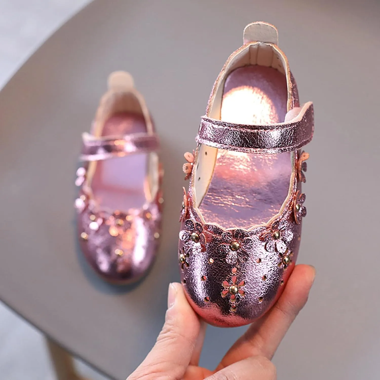 Girls Sandal Shoes Flower Shoes Hollow Flower Shoes Sandals Soft Sole Princess Size 4 Infant Girl (Pink, 15 Months)