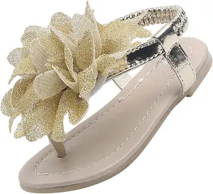 Girls Sandals Bohemian Flower Baby Shoes Fashion Soft Sole Student Sandals Dress for Girls Little