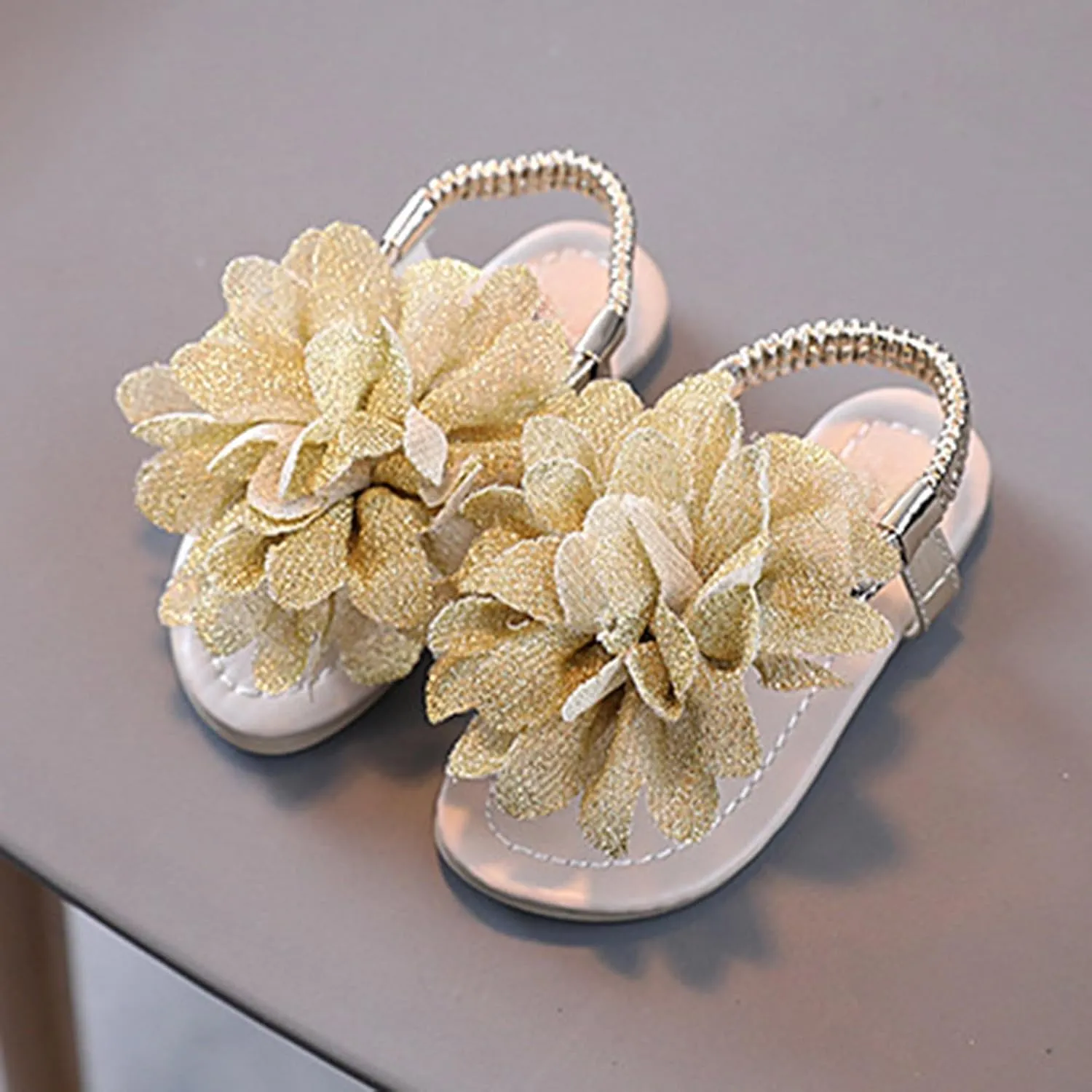 Girls Sandals Bohemian Flower Baby Shoes Fashion Soft Sole Student Sandals Dress for Girls Little