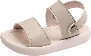 Girls Sandals Open Toe Anti Slip Soft Sole Beach Play Shoes Back Strap Sandals Flat for Toddler Summer Footwear