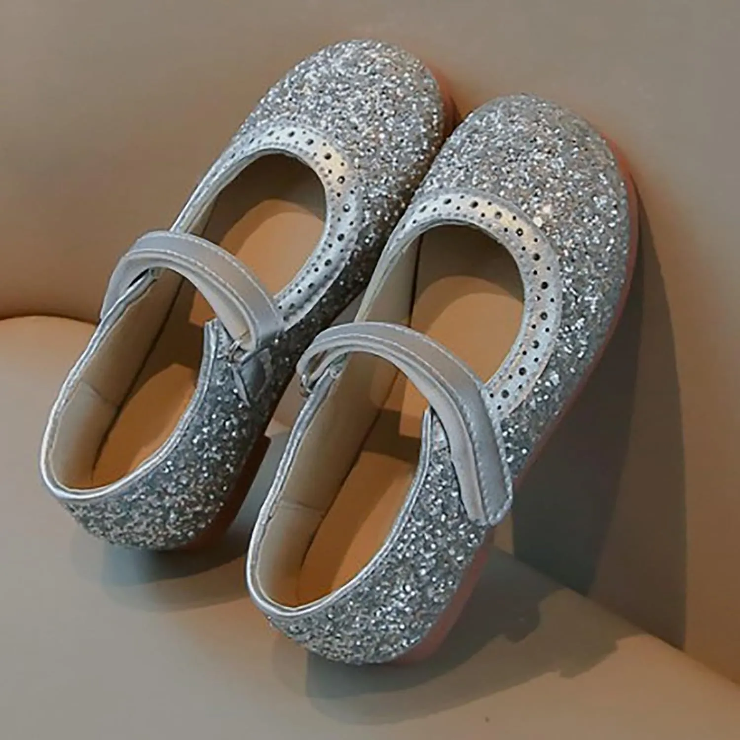 Girls Sequins Sandals Kids Summer Dress Dance Shoes Baby Toddler ow Heel Soft Sole Loafers Casual Comfy Trendy Shoes