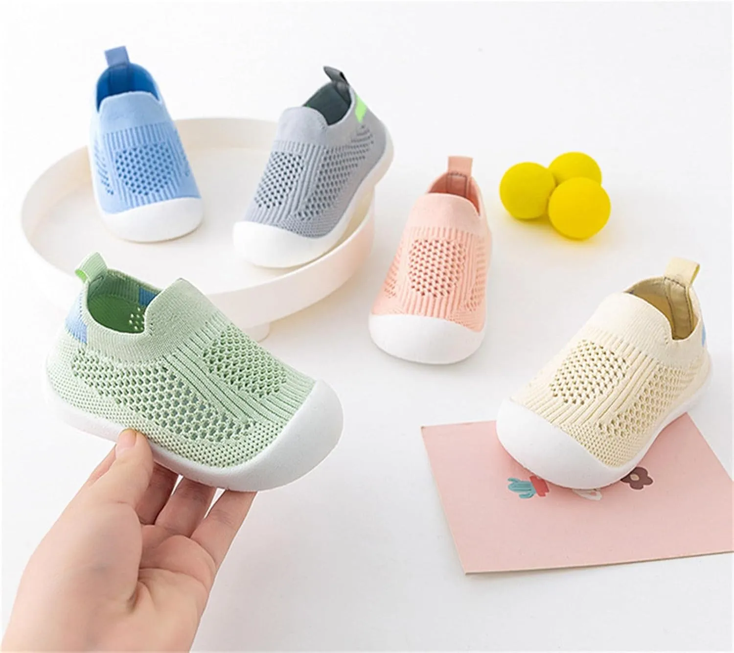 He&Yingmin Toddler Shoes Baby First-Walking Trainers Toddler Infant Boys Girls Soft Sneakers