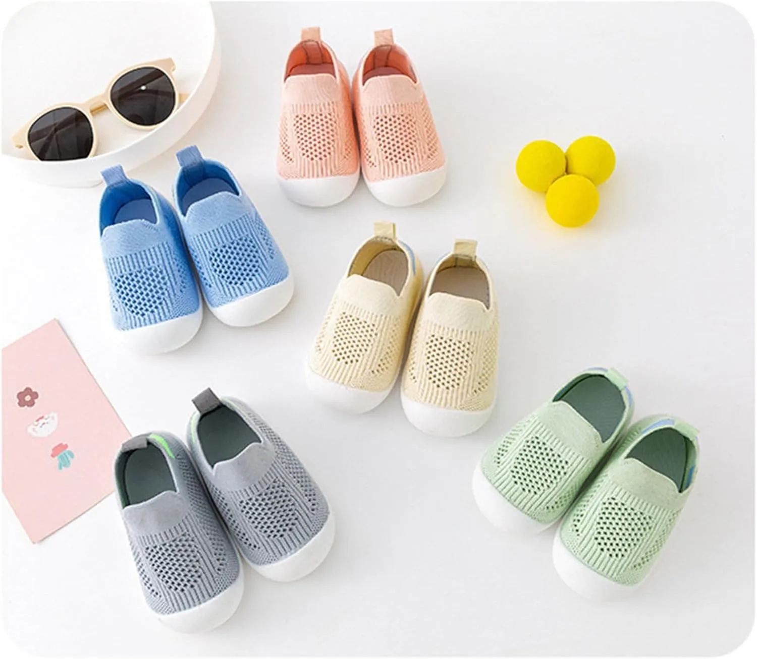 He&Yingmin Toddler Shoes Baby First-Walking Trainers Toddler Infant Boys Girls Soft Sneakers