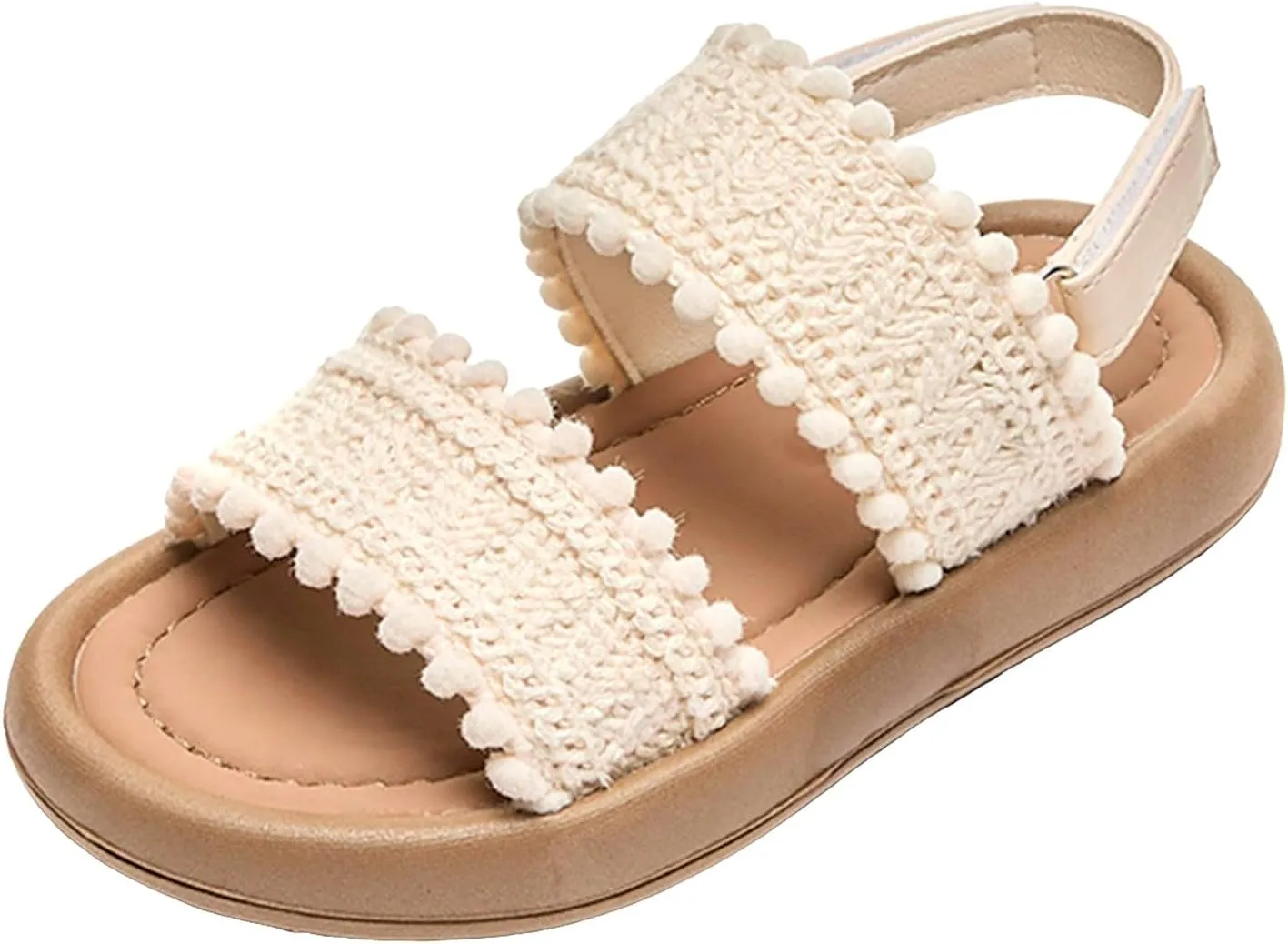 Heels Sandals Ankle Strap Wedding Party Kids' Sandals Summer Girls' Big Kids' Beach Shoes Girls' Princess Soft Soled Casual Shoes For Boys' Babies Open Toes Flat For Leather and Glitter Straps