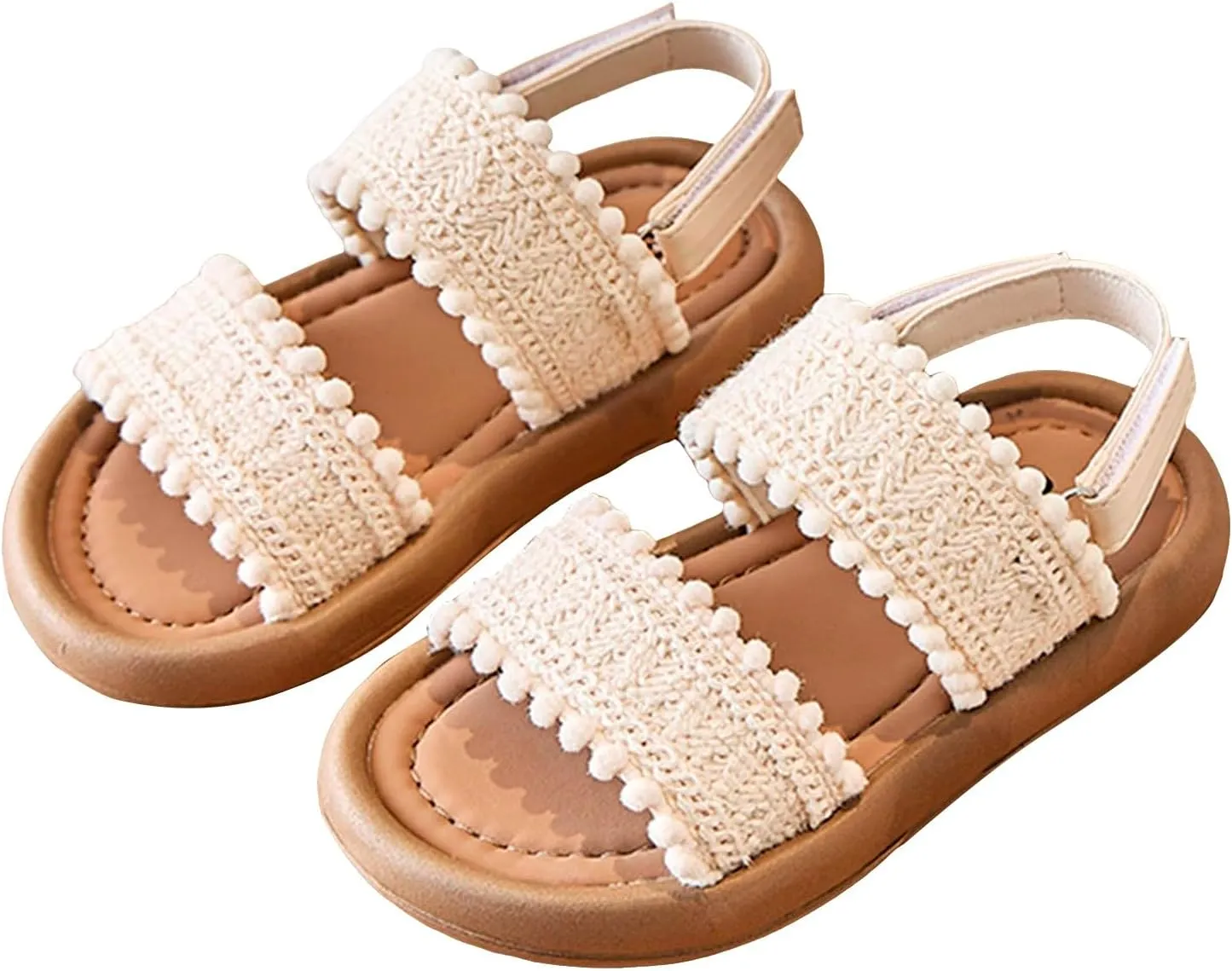Heels Sandals Ankle Strap Wedding Party Kids' Sandals Summer Girls' Big Kids' Beach Shoes Girls' Princess Soft Soled Casual Shoes For Boys' Babies Open Toes Flat For Leather and Glitter Straps