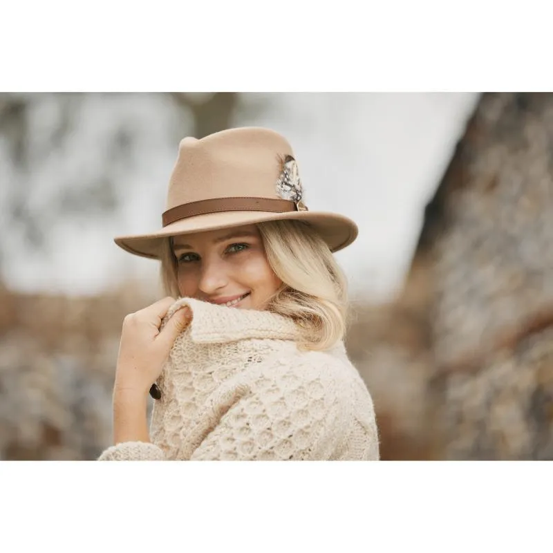 Hicks & Brown Suffolk Gamebird Fedora Hat - Camel