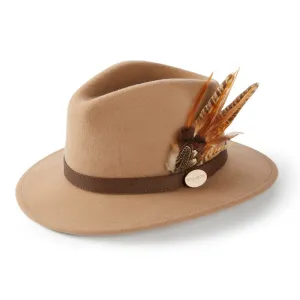 Hicks & Brown Suffolk Gamebird Fedora Hat - Camel